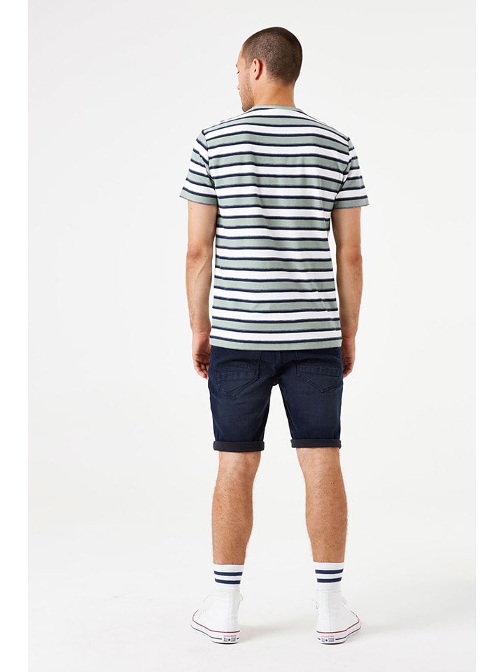 Tričko Garcia Grün/ Dunkelblau/ Weiß 3250107 Shirt in Grün/ Dunkelblau/ Weiß - 4
