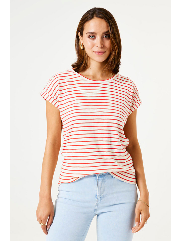Tričko Garcia Weiß/ Rosa 4879139 Shirt in Weiß/ Rosa - 1