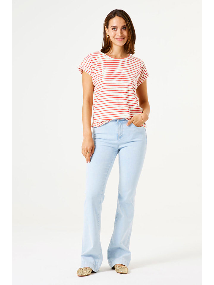 Tričko Garcia Weiß/ Rosa 4879139 Shirt in Weiß/ Rosa - 2