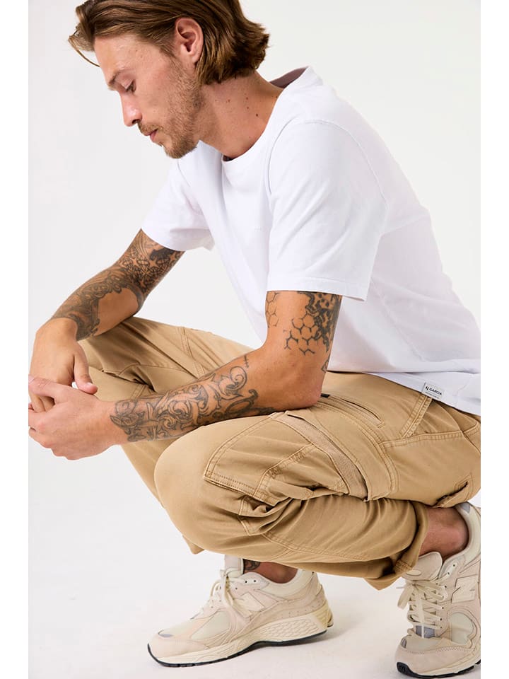 Nohavice Garcia Beige 5222330 Cargohose in Hellbraun - 3