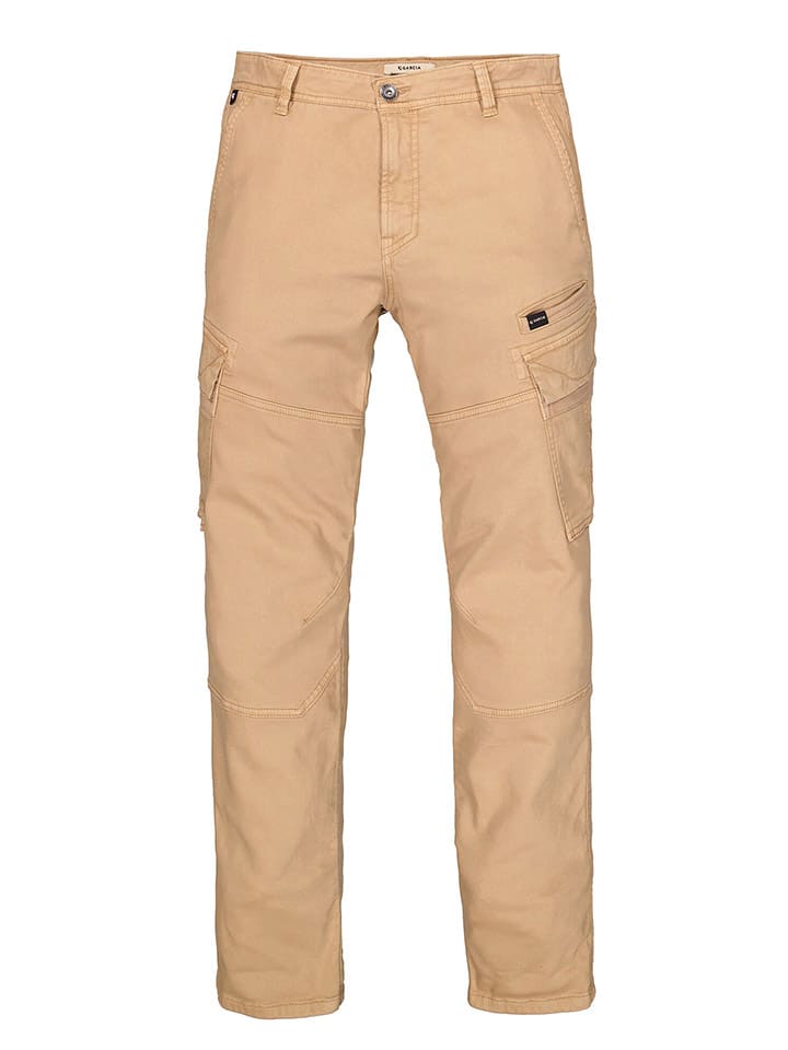Nohavice Garcia Beige 5222330 Cargohose in Hellbraun - 5