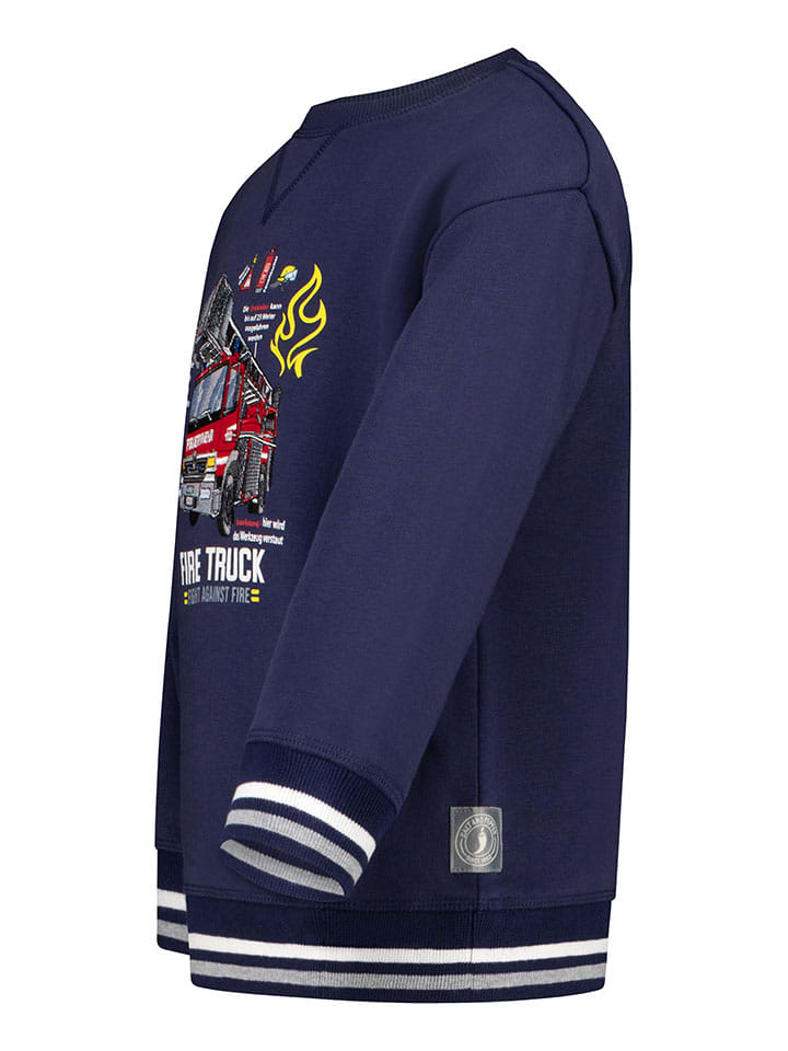 Detská mikina Salt and Pepper Dunkelblau 4511817 Sweatshirt "Fire truck" in Dunkelblau - 2