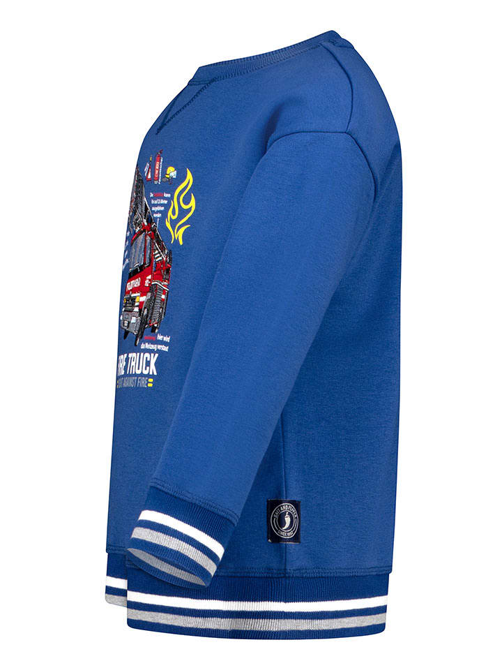 Detská mikina Salt and Pepper Blau 7231336 Sweatshirt "Fire truck" in Blau - 2
