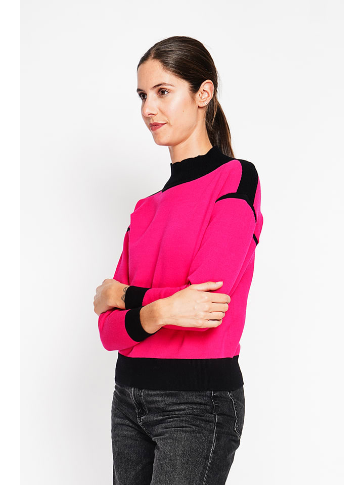 Sveter William de Faye Fuchsia/ Schwarz 6372766 Pullover in Fuchsia/ Schwarz - 2