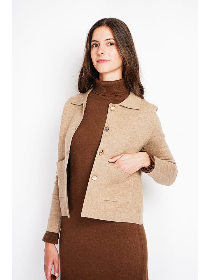 Dámska bunda William de Faye Camel 2275654 Hemdjacke in Camel - 1
