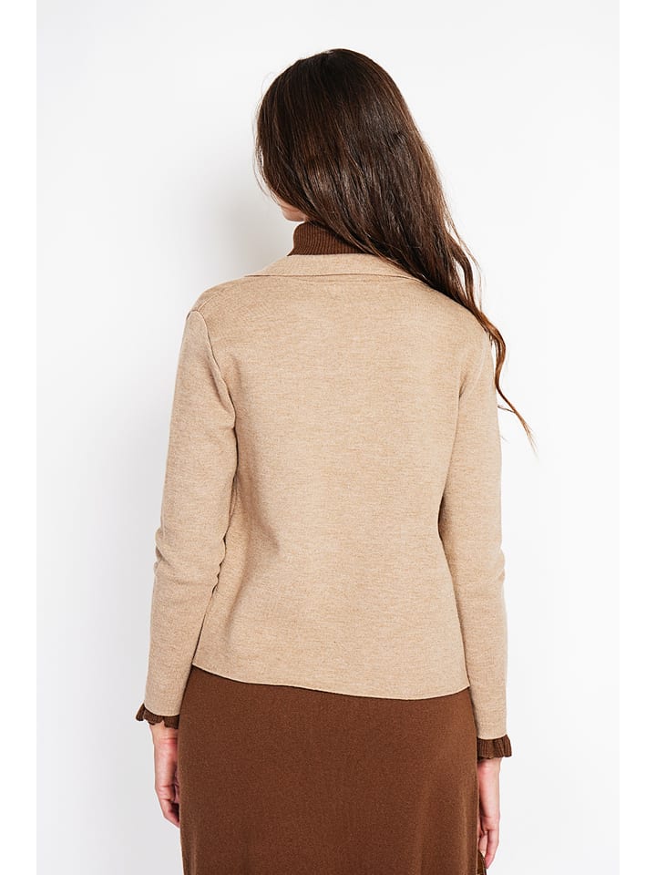 Dámska bunda William de Faye Camel 2275654 Hemdjacke in Camel - 2