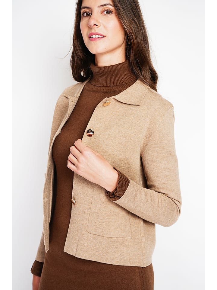 Dámska bunda William de Faye Camel 2275654 Hemdjacke in Camel - 3