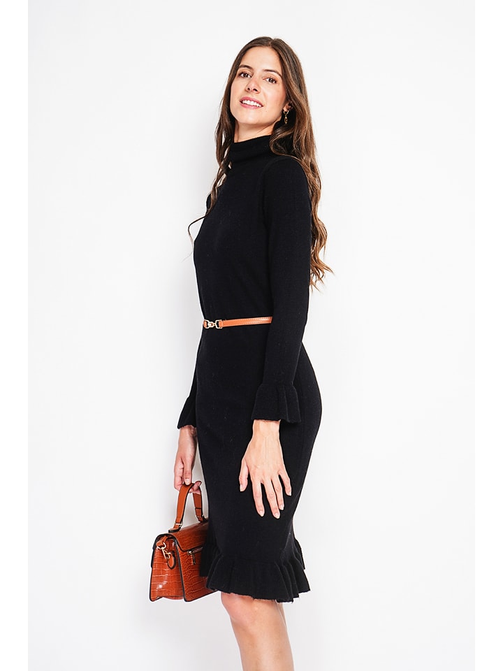 Šaty William de Faye Schwarz 8472410 Strickkleid in Schwarz - 4