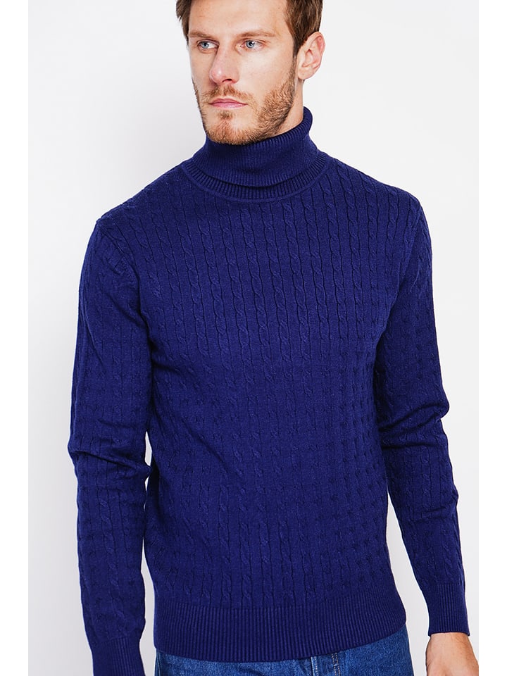 Sveter William de Faye Blau 3624337 Rollkragenpullover in Blau - 4