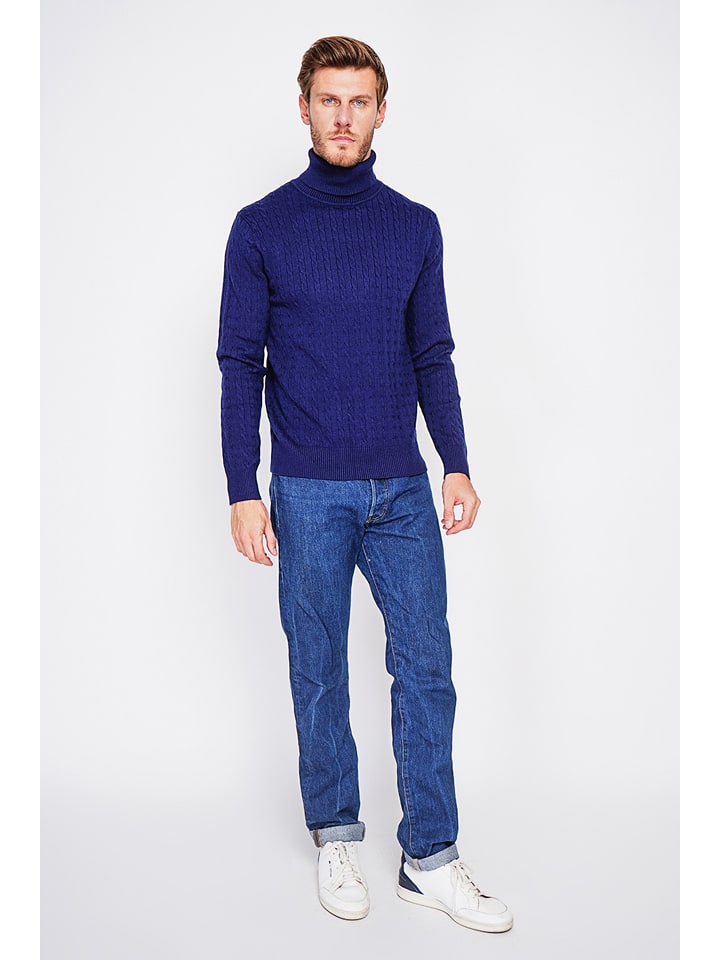 Sveter William de Faye Blau 3624337 Rollkragenpullover in Blau - 5