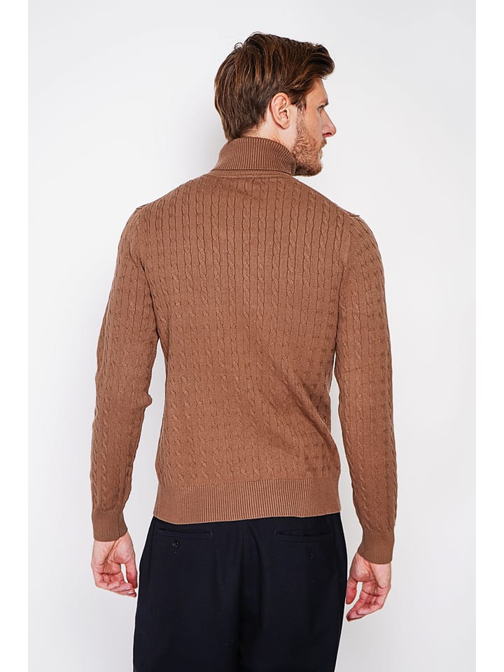 Sveter William de Faye Camel 2992413 Rollkragenpullover in Camel - 2