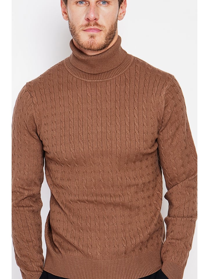 Sveter William de Faye Camel 2992413 Rollkragenpullover in Camel - 3