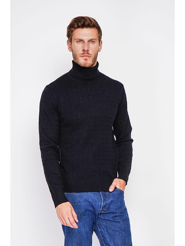 Sveter William de Faye Schwarz 220455 Rollkragenpullover in Schwarz - 2