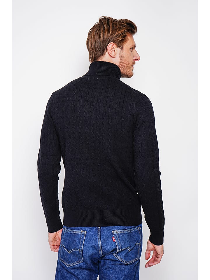 Sveter William de Faye Schwarz 220455 Rollkragenpullover in Schwarz - 3