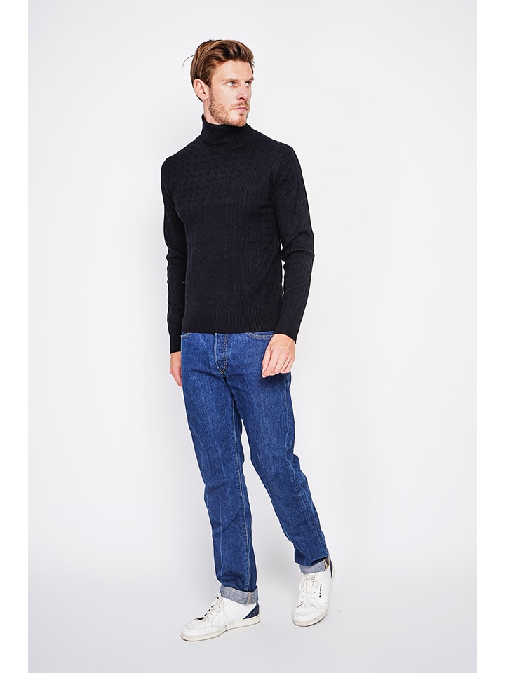 Sveter William de Faye Schwarz 220455 Rollkragenpullover in Schwarz - 5