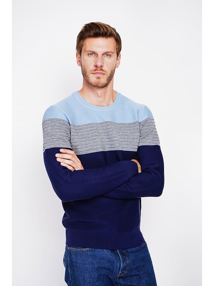 Sveter William de Faye Dunkelblau/ Grau/ Hellblau 4432615 Pullover in Dunkelblau/ Grau/ Hellblau - 2