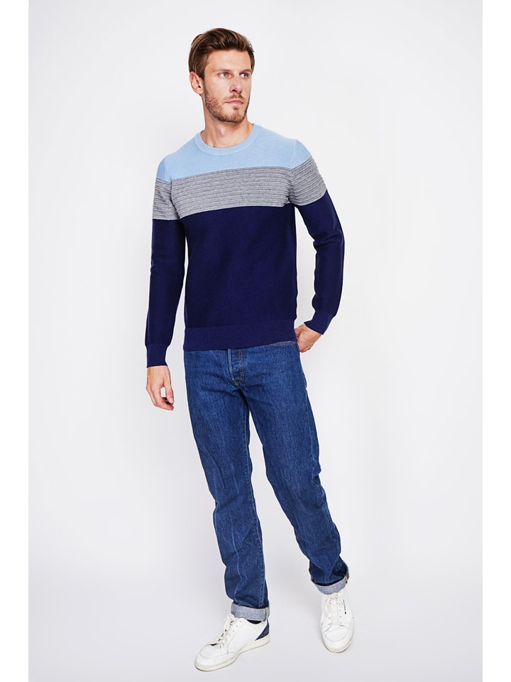 Sveter William de Faye Dunkelblau/ Grau/ Hellblau 4432615 Pullover in Dunkelblau/ Grau/ Hellblau - 4