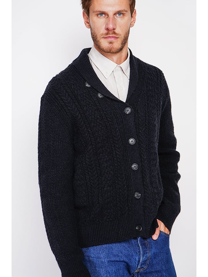 Sveter William de Faye Schwarz 658131 Cardigan in Schwarz - 4