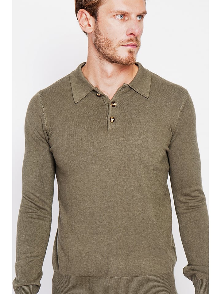 Sveter William de Faye Khaki 8807006 Pullover in Khaki - 3