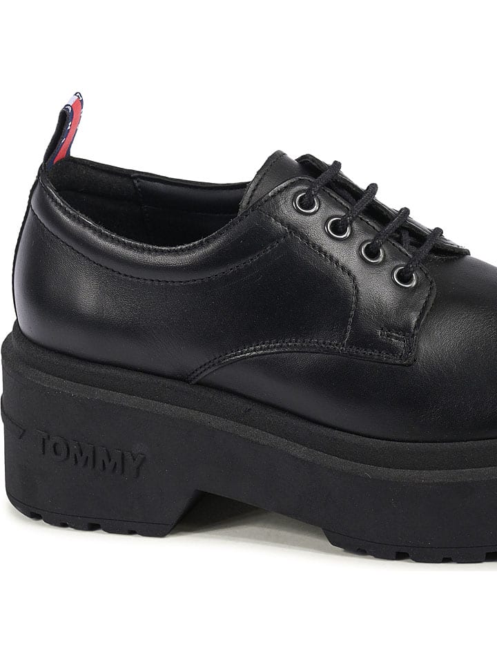 Topánky Tommy Hilfiger Shoes Schwarz 2413324 Leder-Schnürschuhe in Schwarz - 4