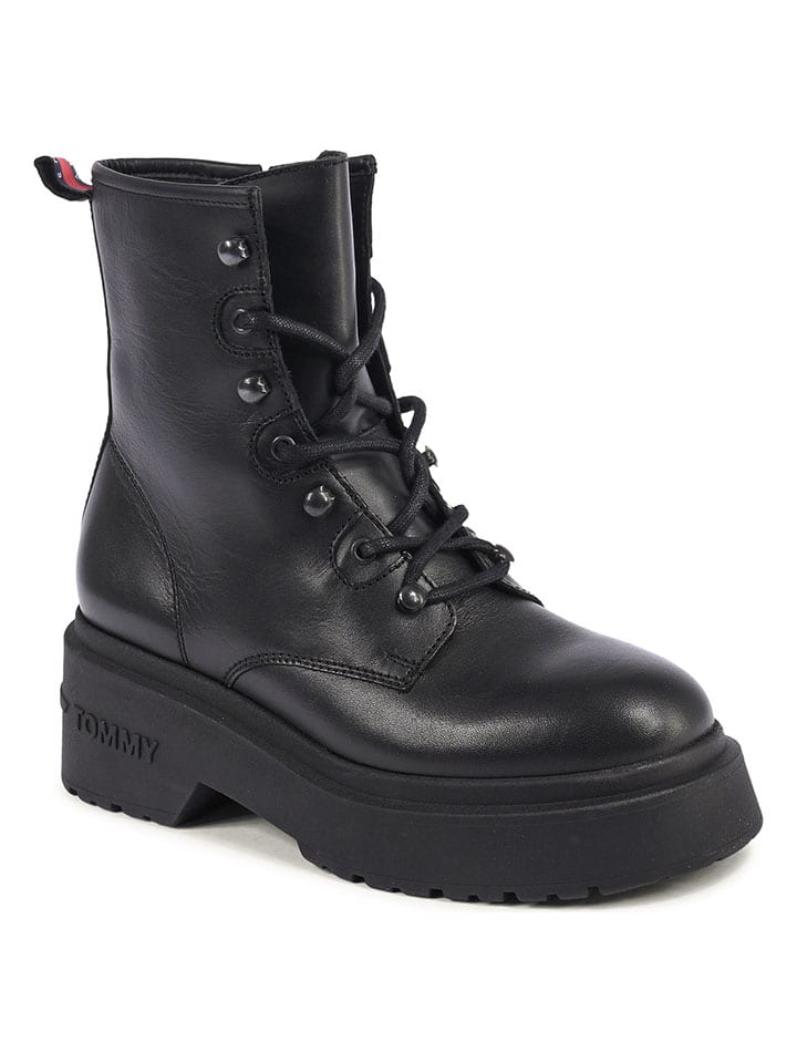 Topánky Tommy Hilfiger Shoes Schwarz 1088311 Leder-Boots in Schwarz - 2
