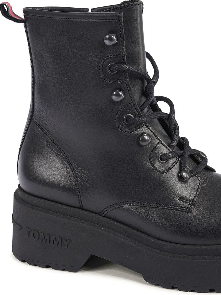 Topánky Tommy Hilfiger Shoes Schwarz 1088311 Leder-Boots in Schwarz - 4