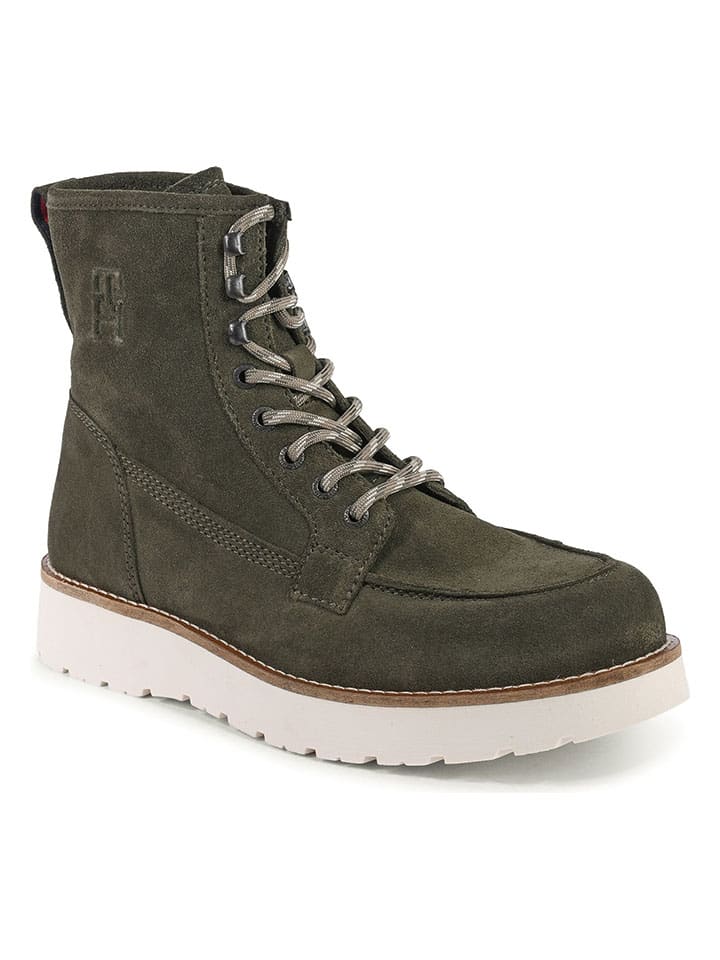 Topánky Tommy Hilfiger Shoes Grün 1125070 Leder-Boots in Grün - 2