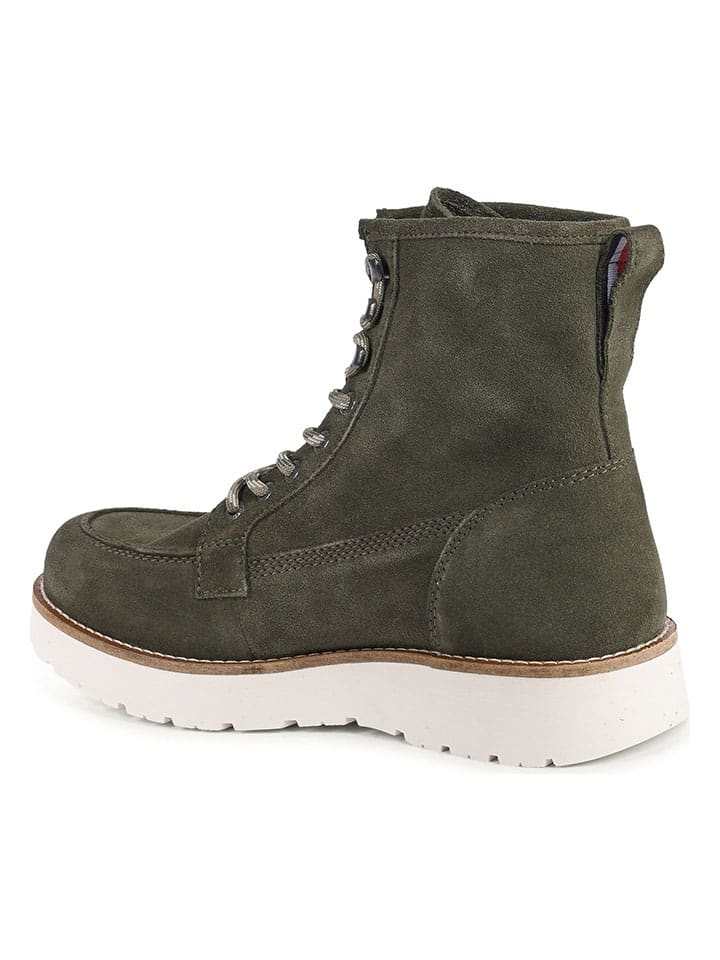 Topánky Tommy Hilfiger Shoes Grün 1125070 Leder-Boots in Grün - 3