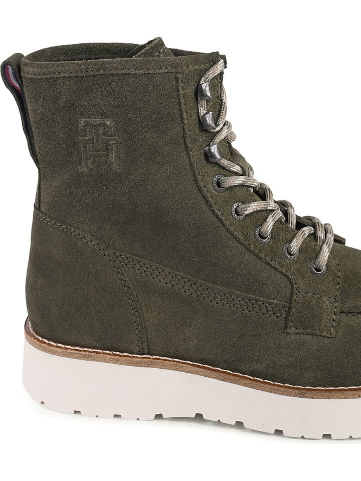 Topánky Tommy Hilfiger Shoes Grün 1125070 Leder-Boots in Grün - 4