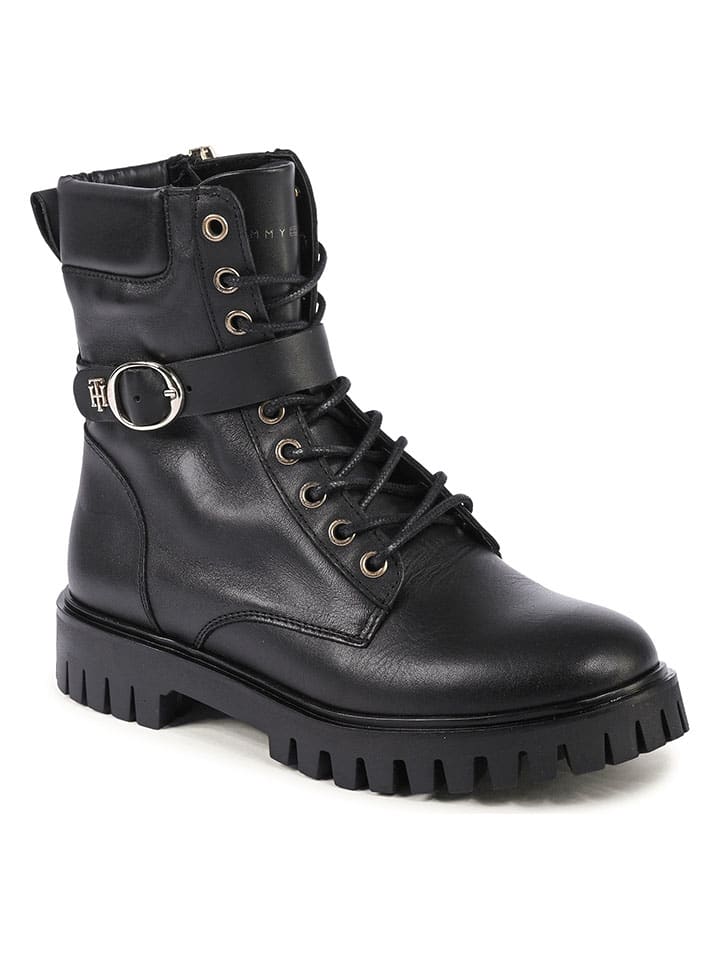 Topánky Tommy Hilfiger Shoes Schwarz 4510465 Leder-Boots in Schwarz - 2
