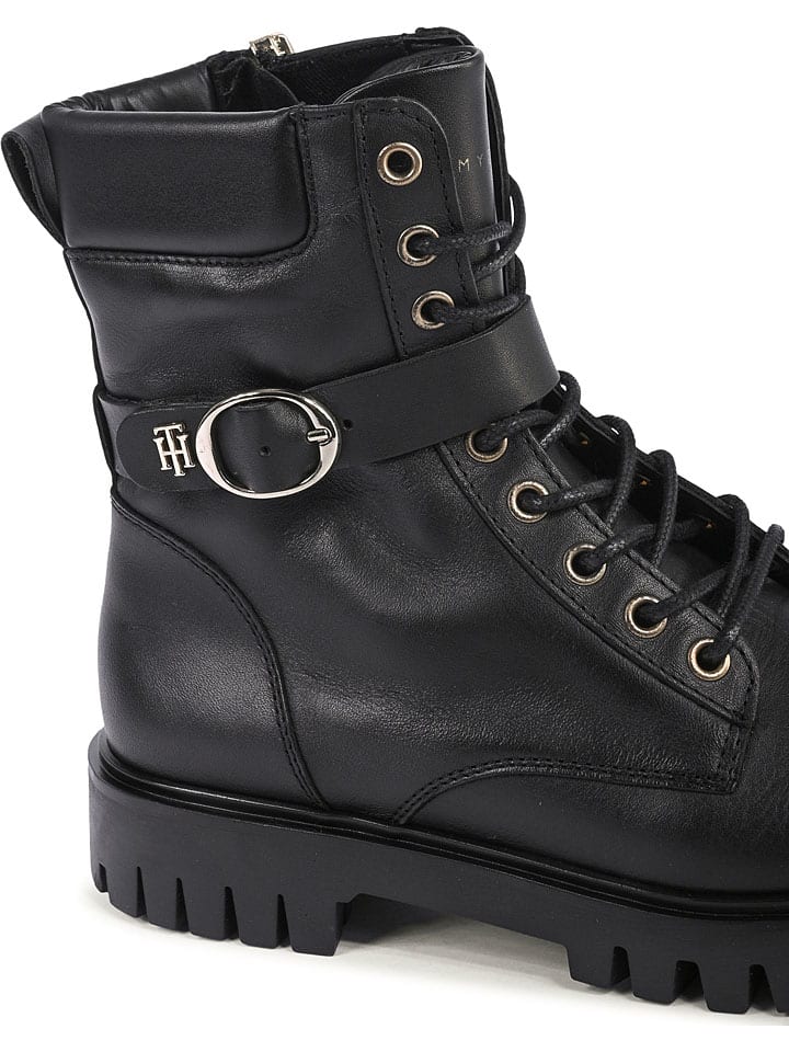 Topánky Tommy Hilfiger Shoes Schwarz 4510465 Leder-Boots in Schwarz - 4
