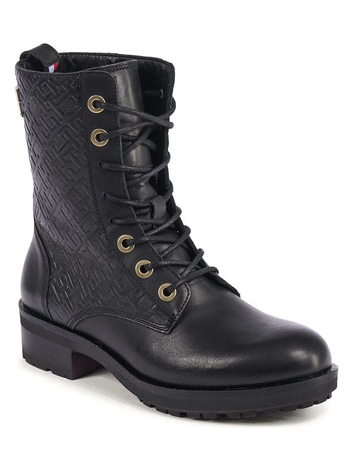 Topánky Tommy Hilfiger Shoes Schwarz 3522588 Leder-Boots in Schwarz - 2
