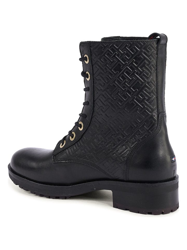 Topánky Tommy Hilfiger Shoes Schwarz 3522588 Leder-Boots in Schwarz - 3