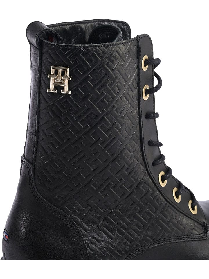 Topánky Tommy Hilfiger Shoes Schwarz 3522588 Leder-Boots in Schwarz - 4