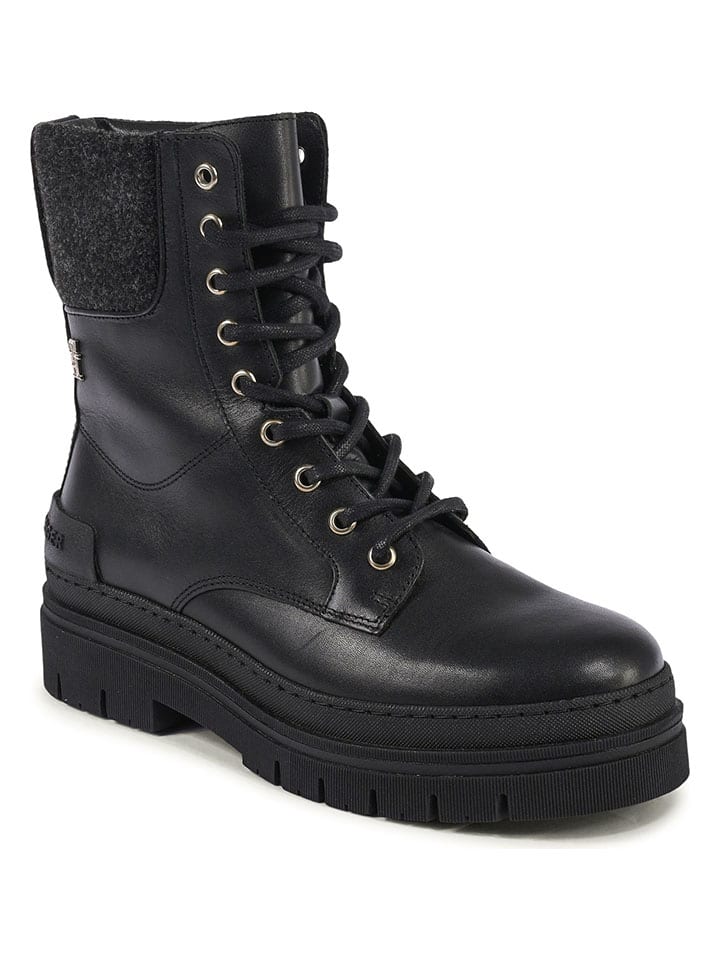 Topánky Tommy Hilfiger Shoes Schwarz 4921398 Leder-Boots in Schwarz - 2
