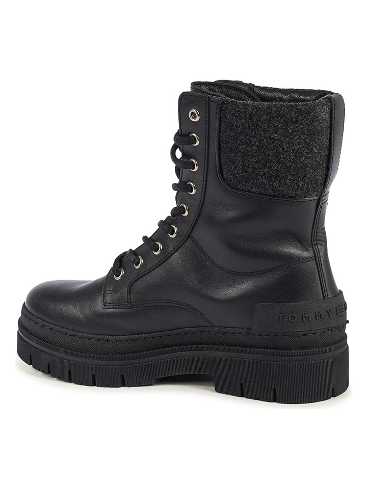 Topánky Tommy Hilfiger Shoes Schwarz 4921398 Leder-Boots in Schwarz - 3