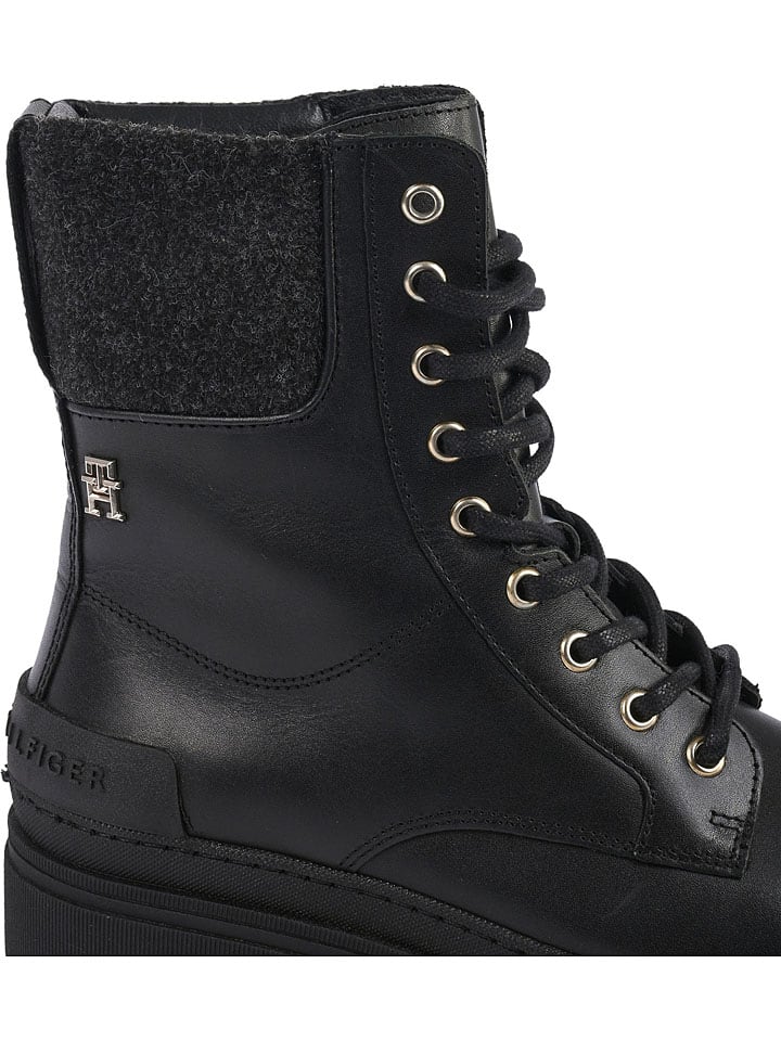 Topánky Tommy Hilfiger Shoes Schwarz 4921398 Leder-Boots in Schwarz - 4