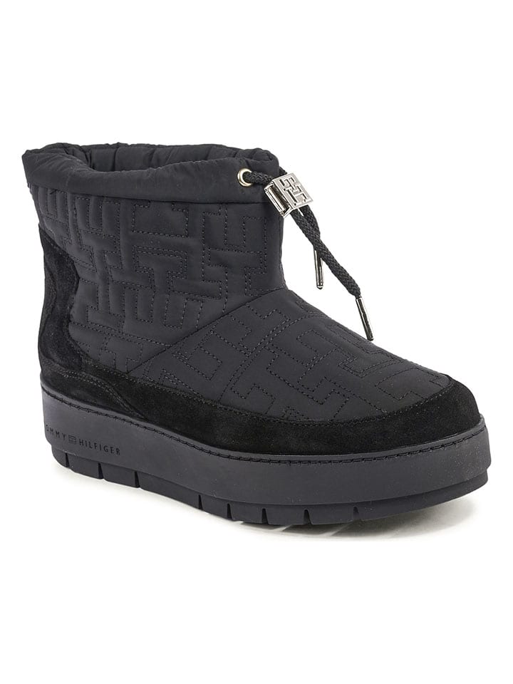 Topánky Tommy Hilfiger Shoes Schwarz 2191436 Leder-Winterboots in Schwarz - 2