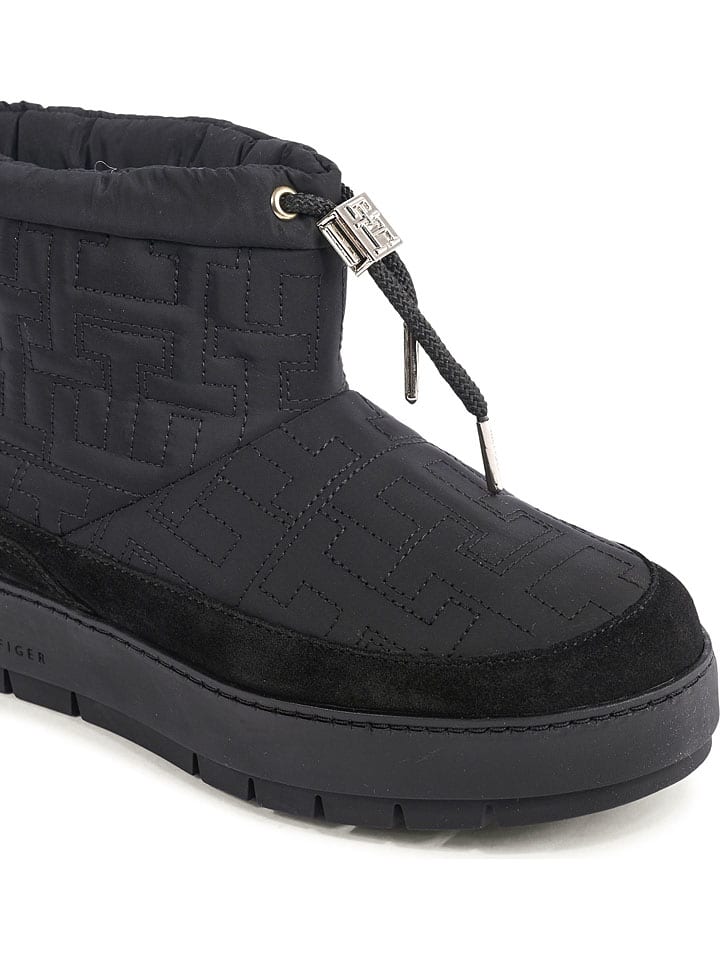 Topánky Tommy Hilfiger Shoes Schwarz 2191436 Leder-Winterboots in Schwarz - 4