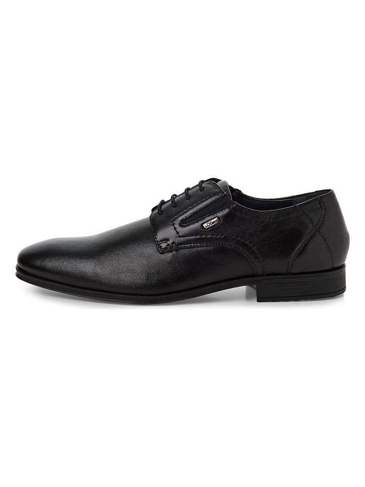 Topánky s.Oliver Schwarz 2947986 Leder-Schnürschuhe in Schwarz - 2
