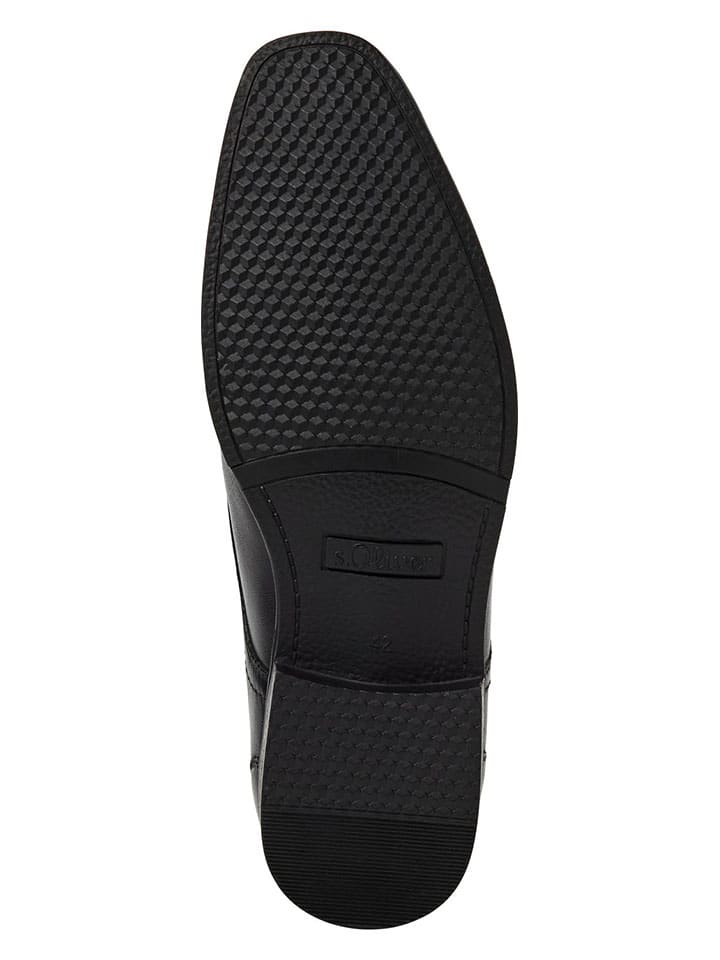 Topánky s.Oliver Schwarz 2947986 Leder-Schnürschuhe in Schwarz - 5