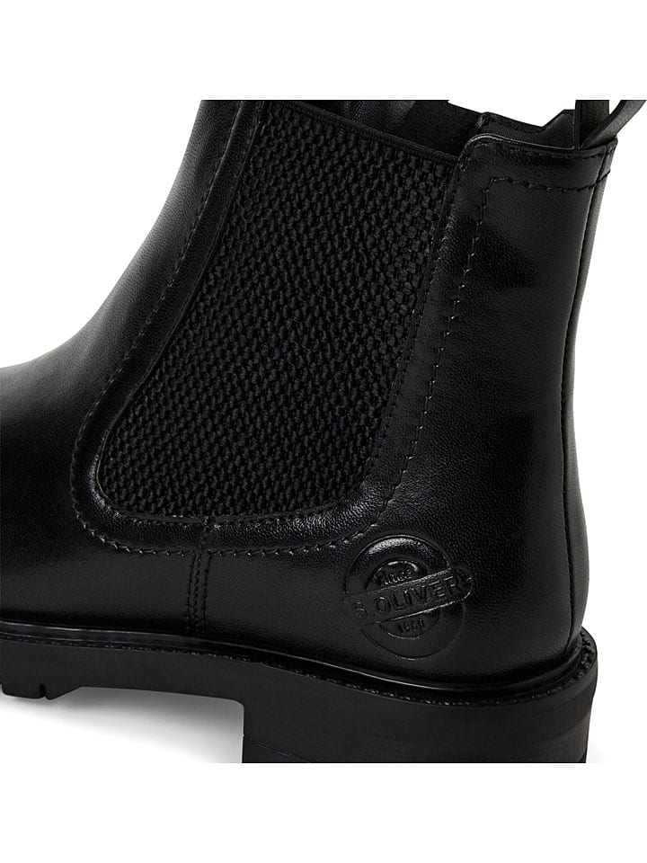 Topánky s.Oliver Schwarz 634567 Leder-Boots in Schwarz - 4