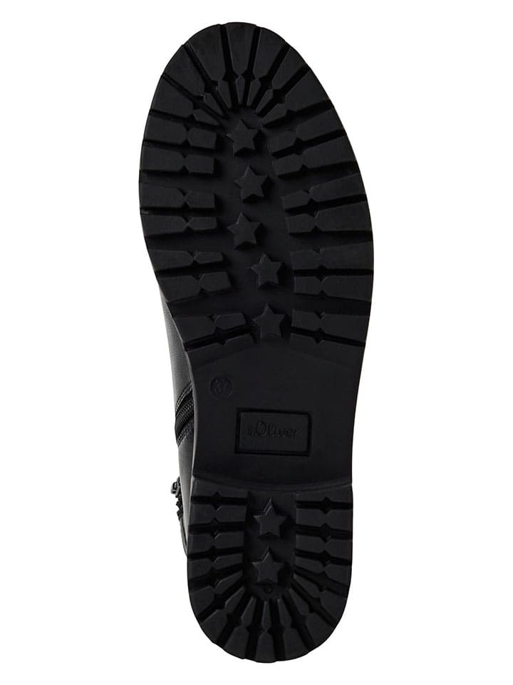 Topánky s.Oliver Schwarz 634567 Leder-Boots in Schwarz - 5