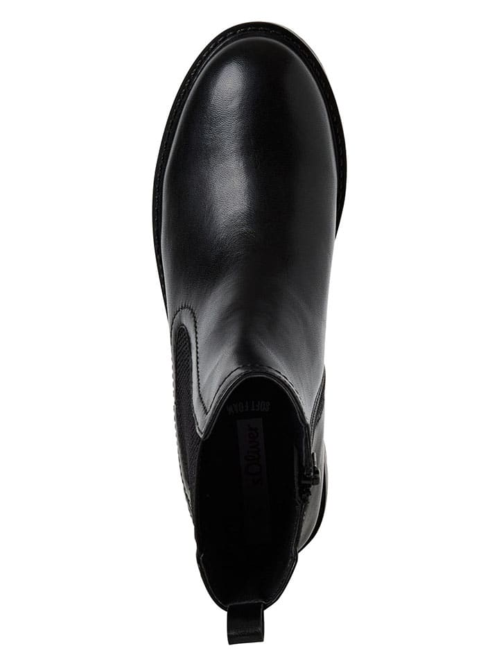 Topánky s.Oliver Schwarz 634567 Leder-Boots in Schwarz - 6