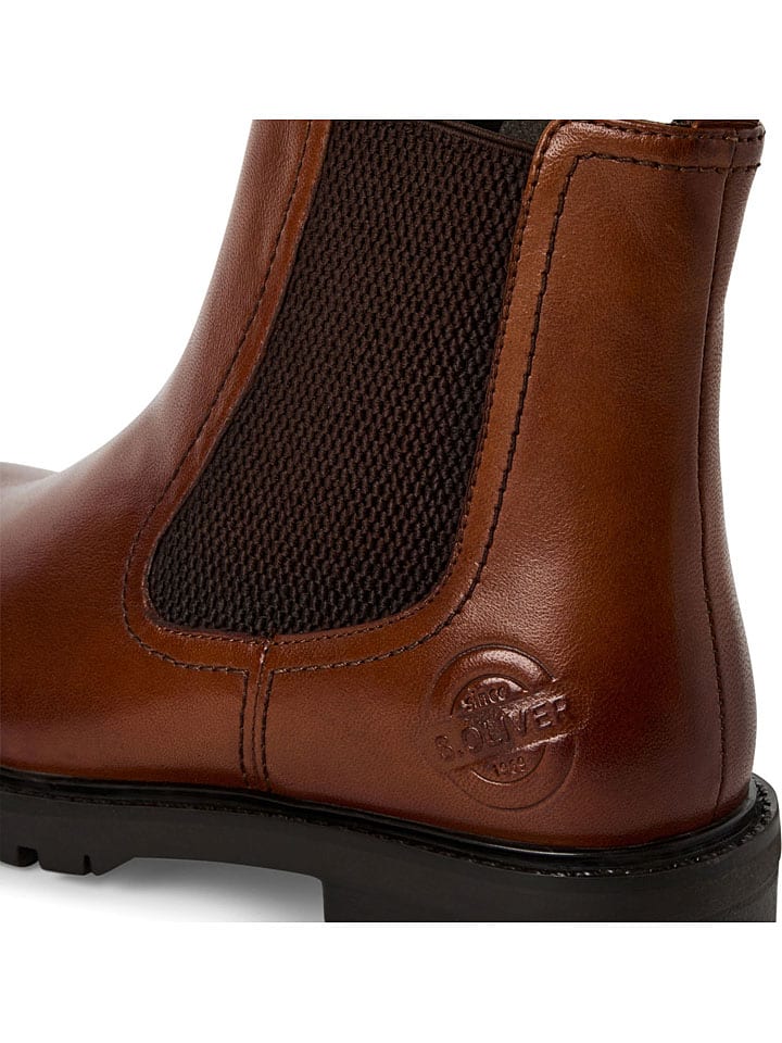 Topánky s.Oliver Hellbraun 9920089 Leder-Boots in Hellbraun - 4