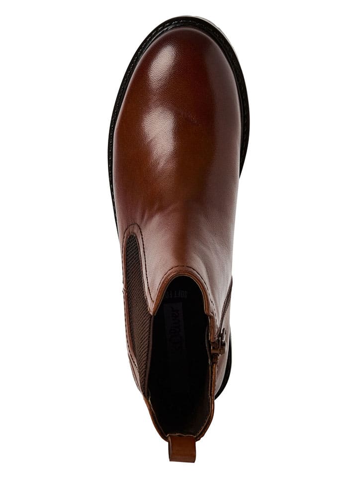 Topánky s.Oliver Hellbraun 9920089 Leder-Boots in Hellbraun - 6
