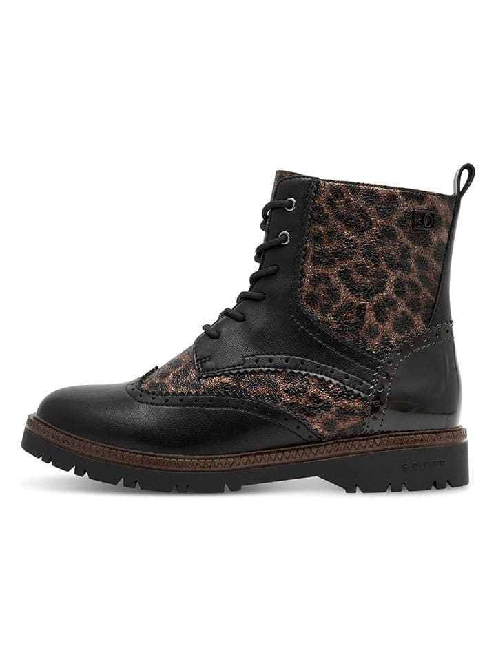 Topánky s.Oliver Schwarz/ Braun 7361358 Boots in Schwarz/ Braun - 2