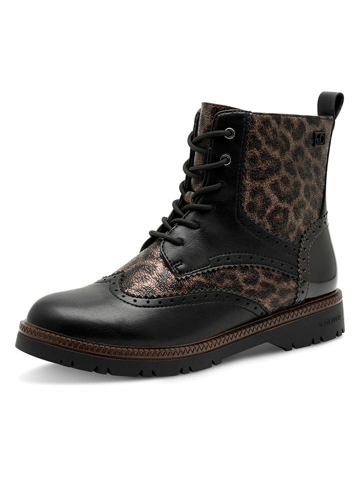 Topánky s.Oliver Schwarz/ Braun 7361358 Boots in Schwarz/ Braun - 3