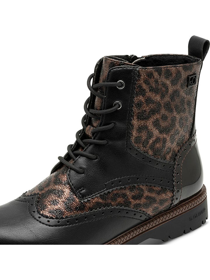 Topánky s.Oliver Schwarz/ Braun 7361358 Boots in Schwarz/ Braun - 4