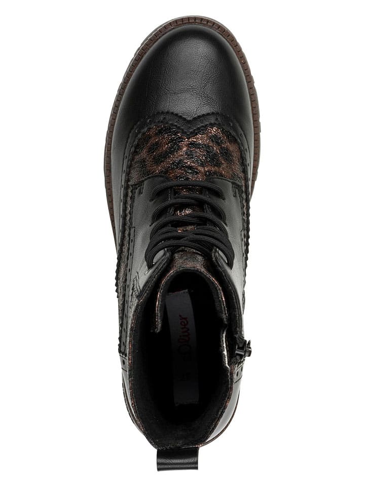 Topánky s.Oliver Schwarz/ Braun 7361358 Boots in Schwarz/ Braun - 6